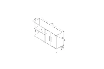 Manash Konsollbord 120 cm - Ek - Förvaring - Förvaringsmöbler - Sideboard & skänk