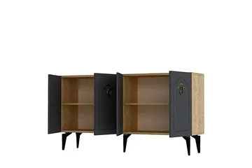 Maren Konsollbord 150 cm - Ek/Antracit - Möbler - Bord & matgrupp - Avlastningsbord & sidobord - Konsolbord & hallbord