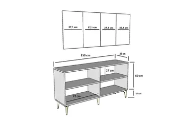 Maren Konsollbord 150 cm - Ek/Antracit - Möbler - Bord & matgrupp - Avlastningsbord & sidobord - Konsolbord & hallbord