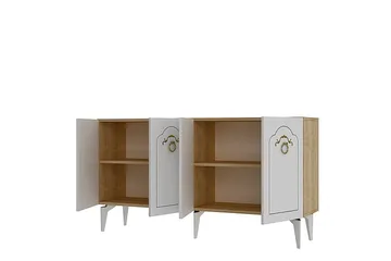 Maren Konsollbord 150 cm - Ek/Vit - Möbler - Bord & matgrupp - Avlastningsbord & sidobord - Konsolbord & hallbord