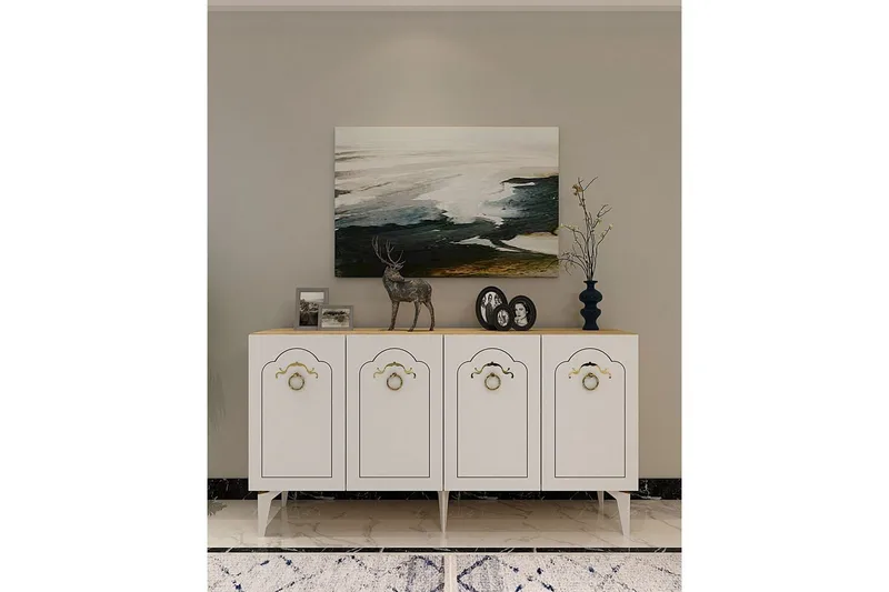 Maren Konsollbord 150 cm - Ek/Vit - Möbler - Bord & matgrupp - Avlastningsbord & sidobord - Konsolbord & hallbord