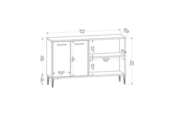 Merion Konsollbord 120 cm - Ek/Vit - Möbler - Bord & matgrupp - Avlastningsbord & sidobord - Konsolbord & hallbord