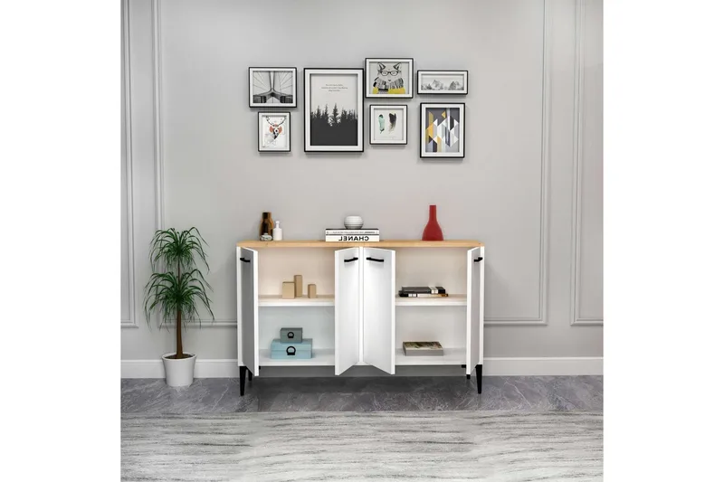 Merion Konsollbord 120 cm - Ek/Vit - Möbler - Bord & matgrupp - Avlastningsbord & sidobord - Konsolbord & hallbord