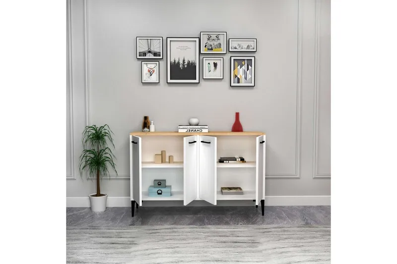 Merion Konsollbord 120 cm - Ek/Vit - Möbler - Bord & matgrupp - Avlastningsbord & sidobord - Konsolbord & hallbord