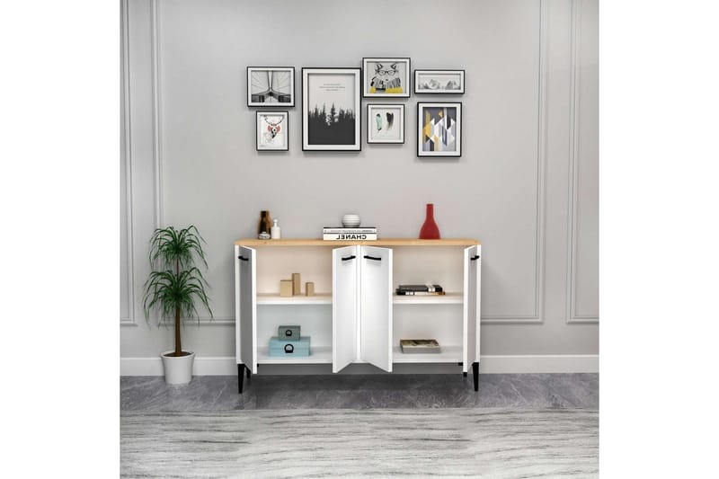 Merion Konsollbord 120 cm - Ek/Vit - Möbler - Bord & matgrupp - Avlastningsbord & sidobord - Konsolbord & hallbord