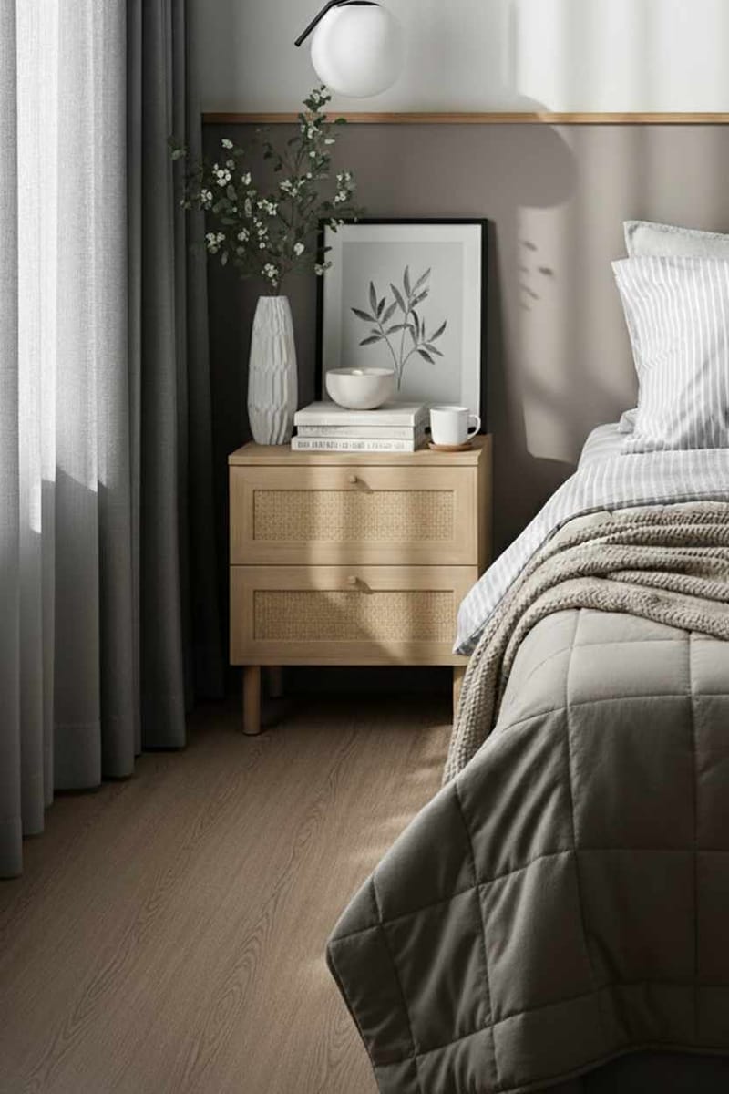 Meyloren Nattduksbord 50 cm - Beige - Möbler - Bord & matgrupp - Avlastningsbord & sidobord - Sängbord & nattduksbord