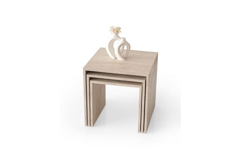 Miraen Satsbord 50 cm - Travertine - Möbler - Bord & matgrupp - Avlastningsbord & sidobord - Satsbord