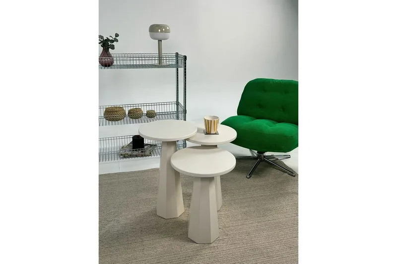 Miu Satsbord 35 cm - Cream - Möbler - Bord & matgrupp - Avlastningsbord & sidobord - Satsbord