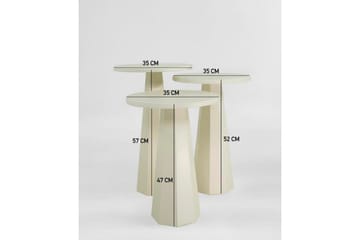 Miu Satsbord 35 cm - Cream - Möbler - Bord & matgrupp - Avlastningsbord & sidobord - Satsbord
