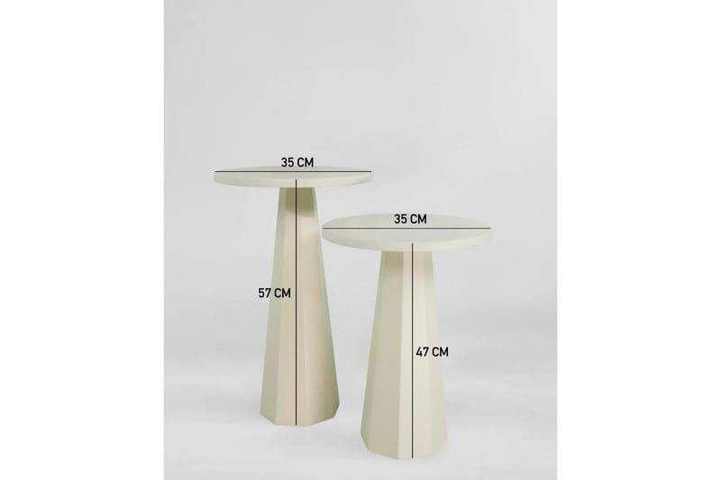 Miu Satsbord 35 cm - Cream - Möbler - Bord & matgrupp - Avlastningsbord & sidobord - Satsbord