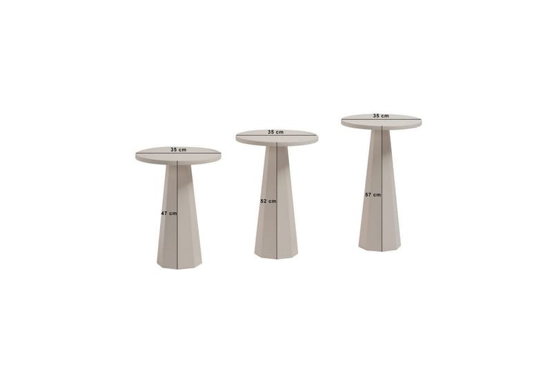 Miu Satsbord 35 cm - Vit - Möbler - Bord & matgrupp - Avlastningsbord & sidobord - Satsbord