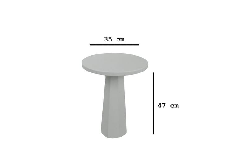 Miu Sidobord 35 cm - Vit - Möbler - Bord & matgrupp - Avlastningsbord & sidobord - Lampbord & sidobord