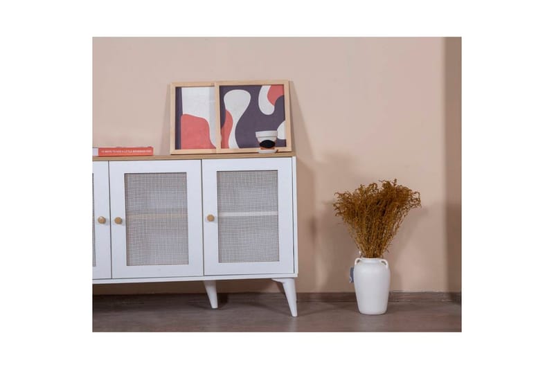 Mjudi Konsollbord 80 cm - Mediumfärgat trä/Vit - Möbler - Bord & matgrupp - Avlastningsbord & sidobord - Konsolbord & hallbord