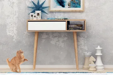 Mod Design Avlastningsbord - Ek/Vit - Möbler - Bord & matgrupp - Avlastningsbord & sidobord - Konsolbord & hallbord