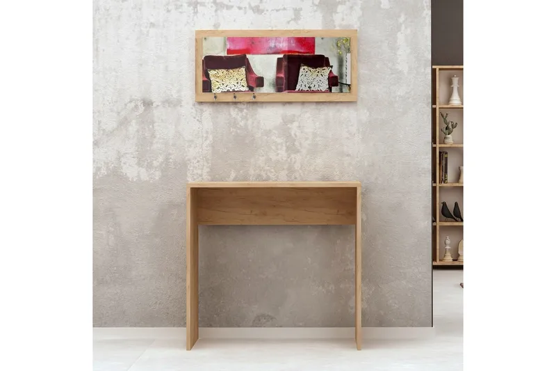 Mod Skrivbord 80 cm i Trä med Ekutseende, Brun