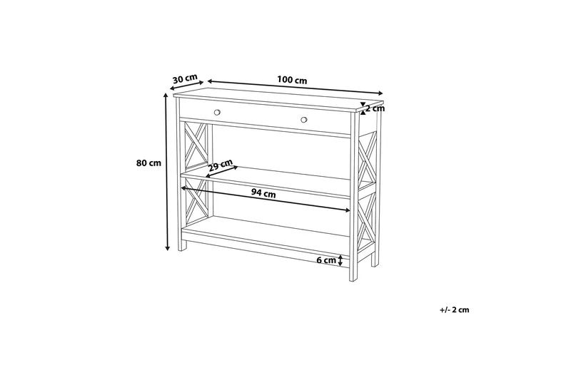 Montgomery Konsolbord 100 cm - Vit - Möbler - Bord & matgrupp - Avlastningsbord & sidobord - Konsolbord & hallbord