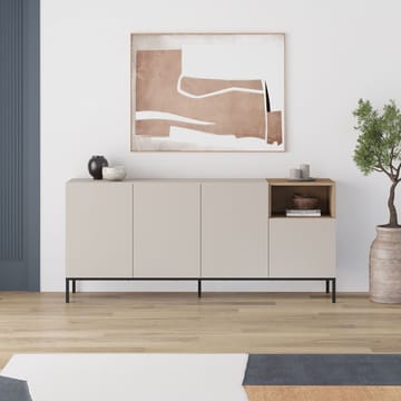 Morlen Konsol 180x80x41,8 cm - Sandstone, Natural Oak, Black - Möbler - Bord & matgrupp - Avlastningsbord & sidobord - Konsolbord & hallbord