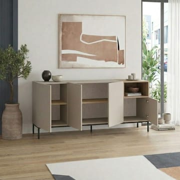 Morlen Konsol 180x80x41,8 cm - Sandstone, Natural Oak, Black - Möbler - Bord & matgrupp - Avlastningsbord & sidobord - Konsolbord & hallbord