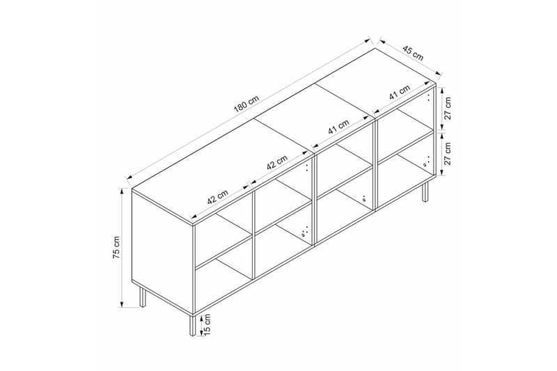 Munetaka Konsollbord 180 cm - Guld/Sand - Möbler - Bord & matgrupp - Avlastningsbord & sidobord - Konsolbord & hallbord