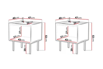 Munkedal Sängbord 47 cm - Svart - Möbler - Bord & matgrupp - Avlastningsbord & sidobord - Sängbord & nattduksbord