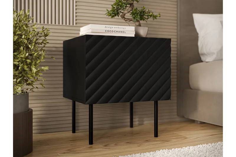 Munkedal Sängbord 47 cm - Svart - Möbler - Bord & matgrupp - Avlastningsbord & sidobord - Sängbord & nattduksbord