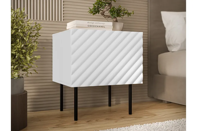 Munkedal Sängbord 47 cm - Vit - Möbler - Bord & matgrupp - Avlastningsbord & sidobord - Sängbord & nattduksbord