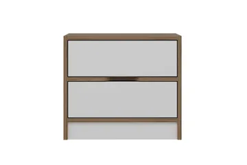 Munna Sängbord 54 cm - Valnöt/Vit - Möbler - Bord & matgrupp - Avlastningsbord & sidobord - Sängbord & nattduksbord