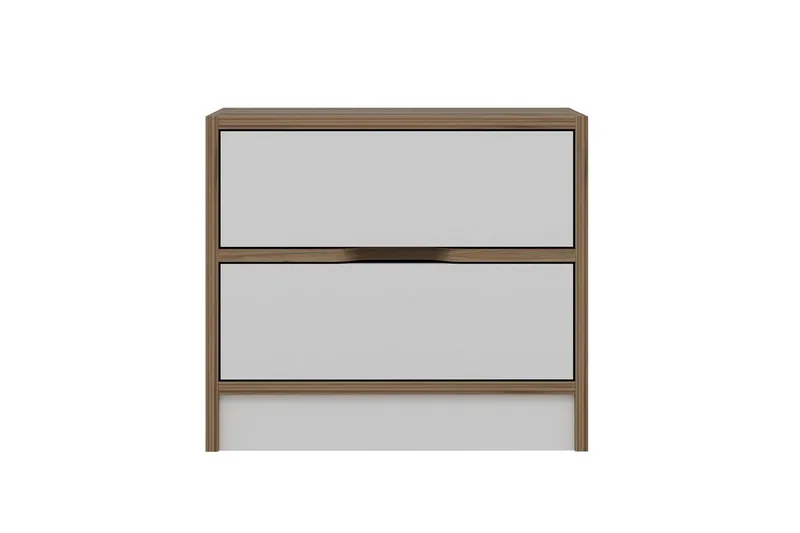 Munna Sängbord 54 cm - Valnöt/Vit - Möbler - Bord & matgrupp - Avlastningsbord & sidobord - Sängbord & nattduksbord