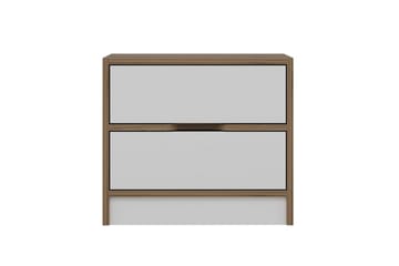 Munna Sängbord 54 cm - Valnöt/Vit - Möbler - Bord & matgrupp - Avlastningsbord & sidobord - Sängbord & nattduksbord