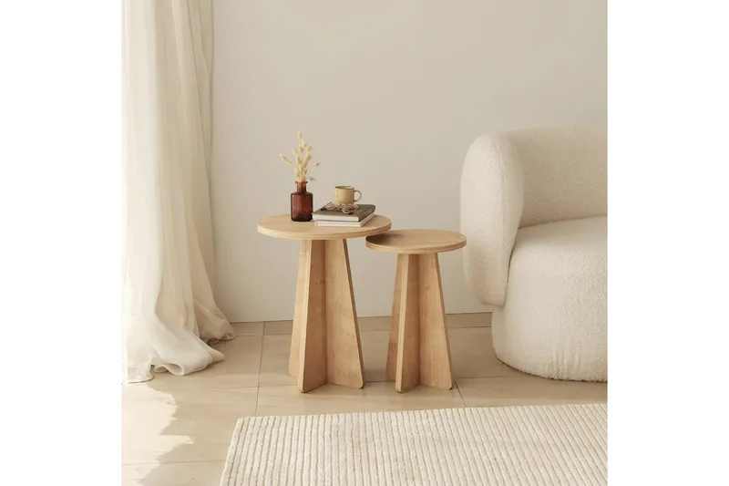 Munne Satsbord - Ek - Möbler - Bord & matgrupp - Avlastningsbord & sidobord - Satsbord