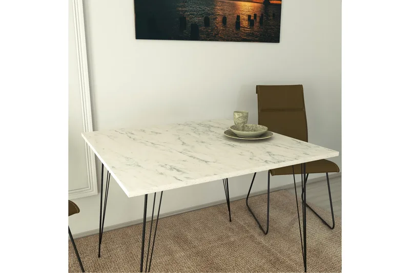Murtwell Bord 90 cm - Svart/Vit - Möbler - Bord & matgrupp - Avlastningsbord & sidobord