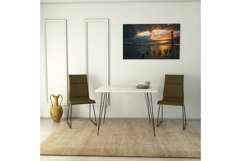 Murtwell Bord 90 cm - Svart/Vit - Möbler - Bord & matgrupp - Avlastningsbord & sidobord