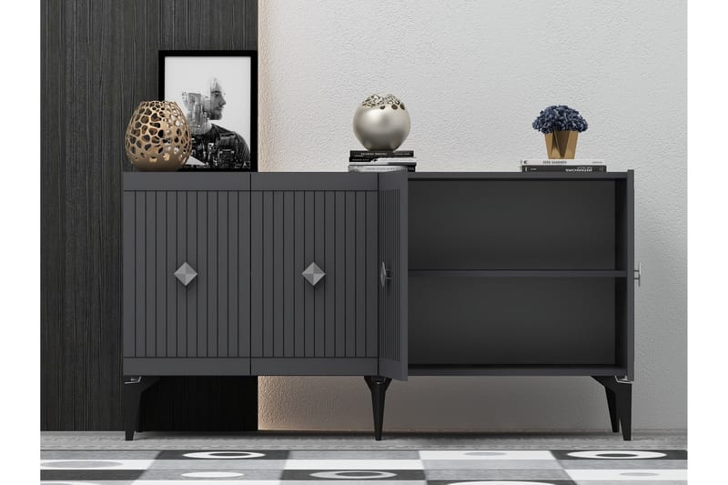 Naruyuki Konsollbord 150 cm - Antracit/Silver - Möbler - Bord & matgrupp - Avlastningsbord & sidobord - Konsolbord & hallbord