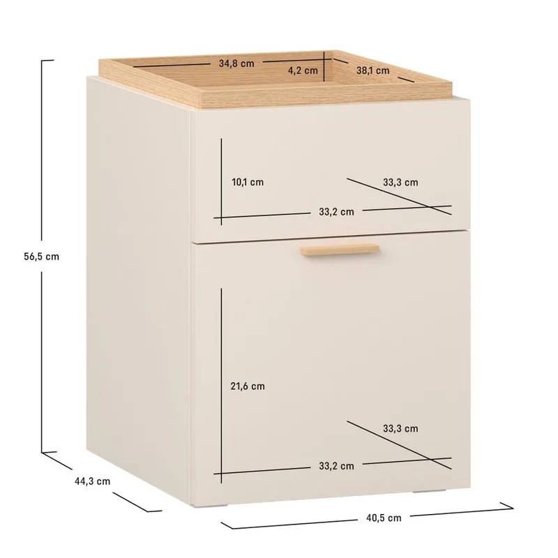 Nattduksbord 4 You Fresh - Sandbeige - Möbler - Bord & matgrupp - Avlastningsbord & sidobord - Sängbord & nattduksbord