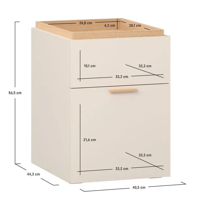 Nattduksbord 4 You Fresh - Sandbeige - Möbler - Bord & matgrupp - Avlastningsbord & sidobord - Sängbord & nattduksbord