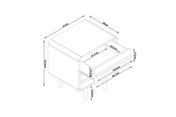 Nattduksbord Chantal Natur - Natur - Möbler - Bord & matgrupp - Avlastningsbord & sidobord - Sängbord & nattduksbord