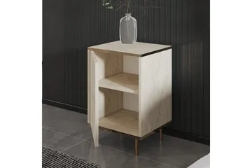 Nattduksbord Imaj Travertin / Rany - Beige/Guld - Möbler - Bord & matgrupp - Avlastningsbord & sidobord - Sängbord & nattduksbord