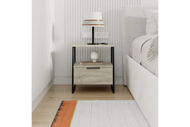 Nattduksbord Kavilash Travertin - Travertin - Möbler - Bord & matgrupp - Avlastningsbord & sidobord - Sängbord & nattduksbord