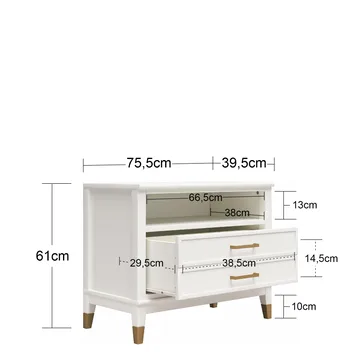 Nattduksbord Westerleigh Blekt Grön - Blekt Grön - Möbler - Bord & matgrupp - Avlastningsbord & sidobord - Sängbord & nattduksbord