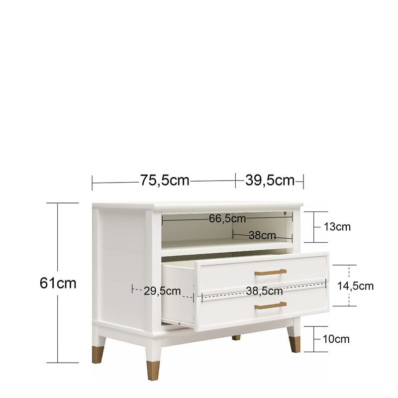 Nattduksbord Westerleigh Blekt Grön - Blekt Rosa - Möbler - Bord & matgrupp - Avlastningsbord & sidobord - Sängbord & nattduksbord