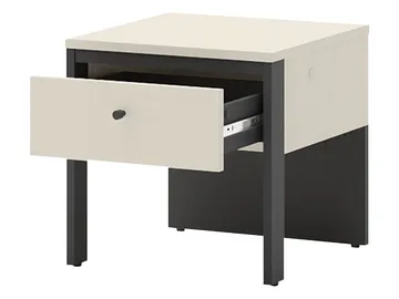 Navron Sängbord 40 cm - Beige/Svart - Möbler - Bord & matgrupp - Avlastningsbord & sidobord - Sängbord & nattduksbord