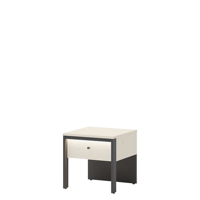 Navron Sängbord 40 cm, Beige/Svart