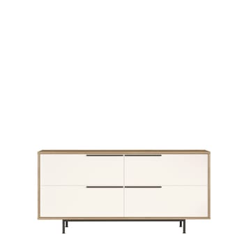 Nilena Konsol 160x74,3x44,5 cm - Ek och vitt - Möbler - Bord & matgrupp - Avlastningsbord & sidobord - Konsolbord & hallbord