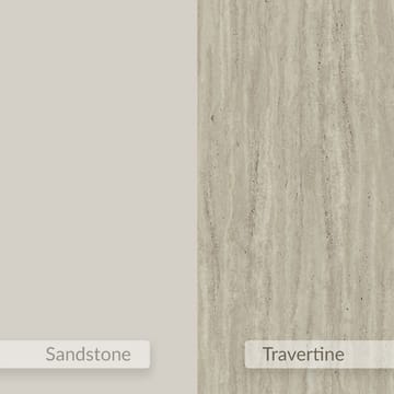 Nilena Vägghängt Sängbord & Nattduksbord med LED-belysning och Låda 38 cm i Trä & Travertin - Beige - Möbler - Bord & matgrupp - Avlastningsbord & sidobord - Sängbord & nattduksbord