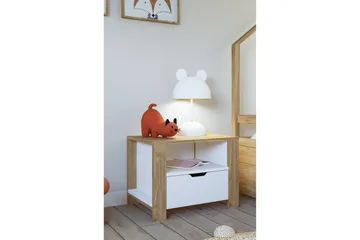 Nordhs Sängbord 60 cm - Ljusbrun/Vit - Möbler - Bord & matgrupp - Avlastningsbord & sidobord - Sängbord & nattduksbord