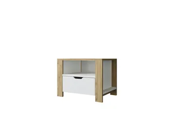 Nordhs Sängbord 60 cm - Ljusbrun/Vit - Möbler - Bord & matgrupp - Avlastningsbord & sidobord - Sängbord & nattduksbord