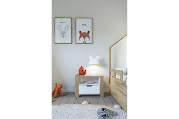 Nordhs Sängbord 60 cm - Ljusbrun/Vit - Möbler - Bord & matgrupp - Avlastningsbord & sidobord - Sängbord & nattduksbord