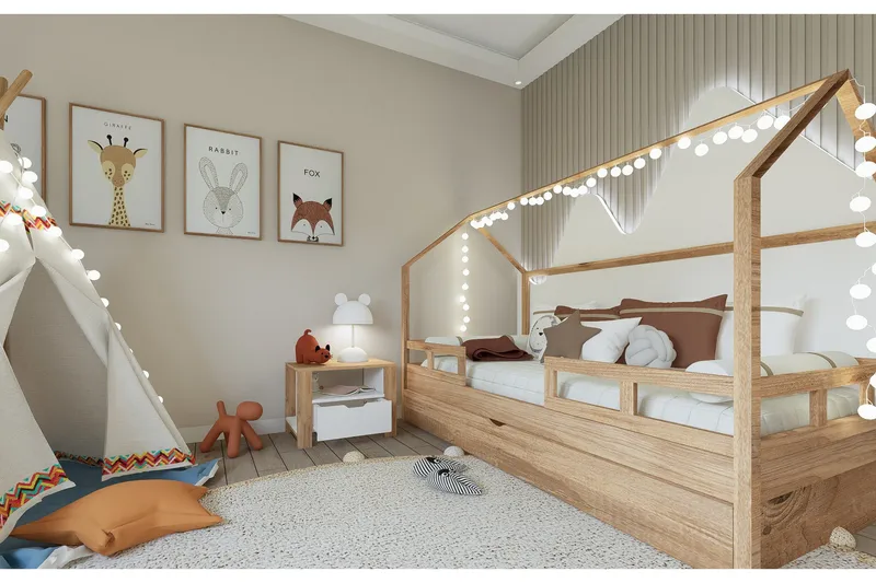 Nordhs Sängbord 60 cm - Ljusbrun/Vit - Möbler - Bord & matgrupp - Avlastningsbord & sidobord - Sängbord & nattduksbord