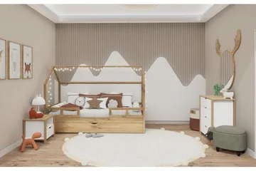 Nordhs Sängbord 60 cm - Ljusbrun/Vit - Möbler - Bord & matgrupp - Avlastningsbord & sidobord - Sängbord & nattduksbord