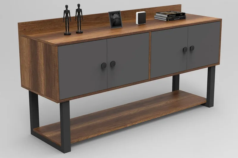 Numandro Avlastningsbord 180 cm - Teak/Antracit - Möbler - Bord & matgrupp - Avlastningsbord & sidobord - Konsolbord & hallbord